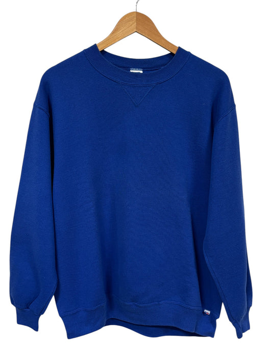 Vintage 90's Russell Athletic Blank Blue Crewneck Sweater Size Large