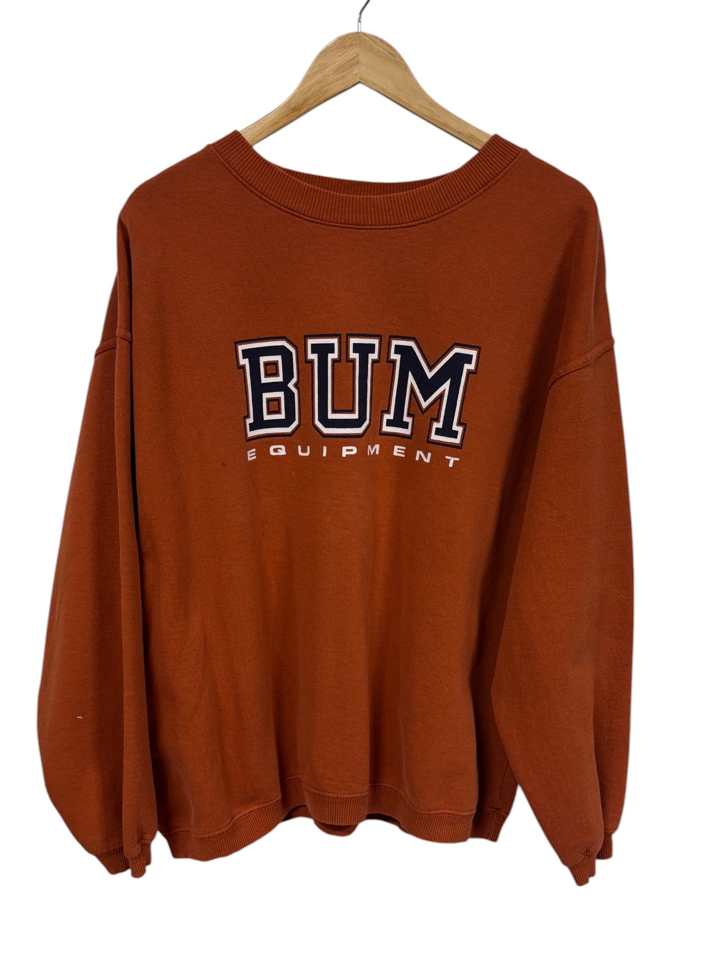 Vintage 90's BUM Equipment Classic Logo Crewneck Sweater Size Large