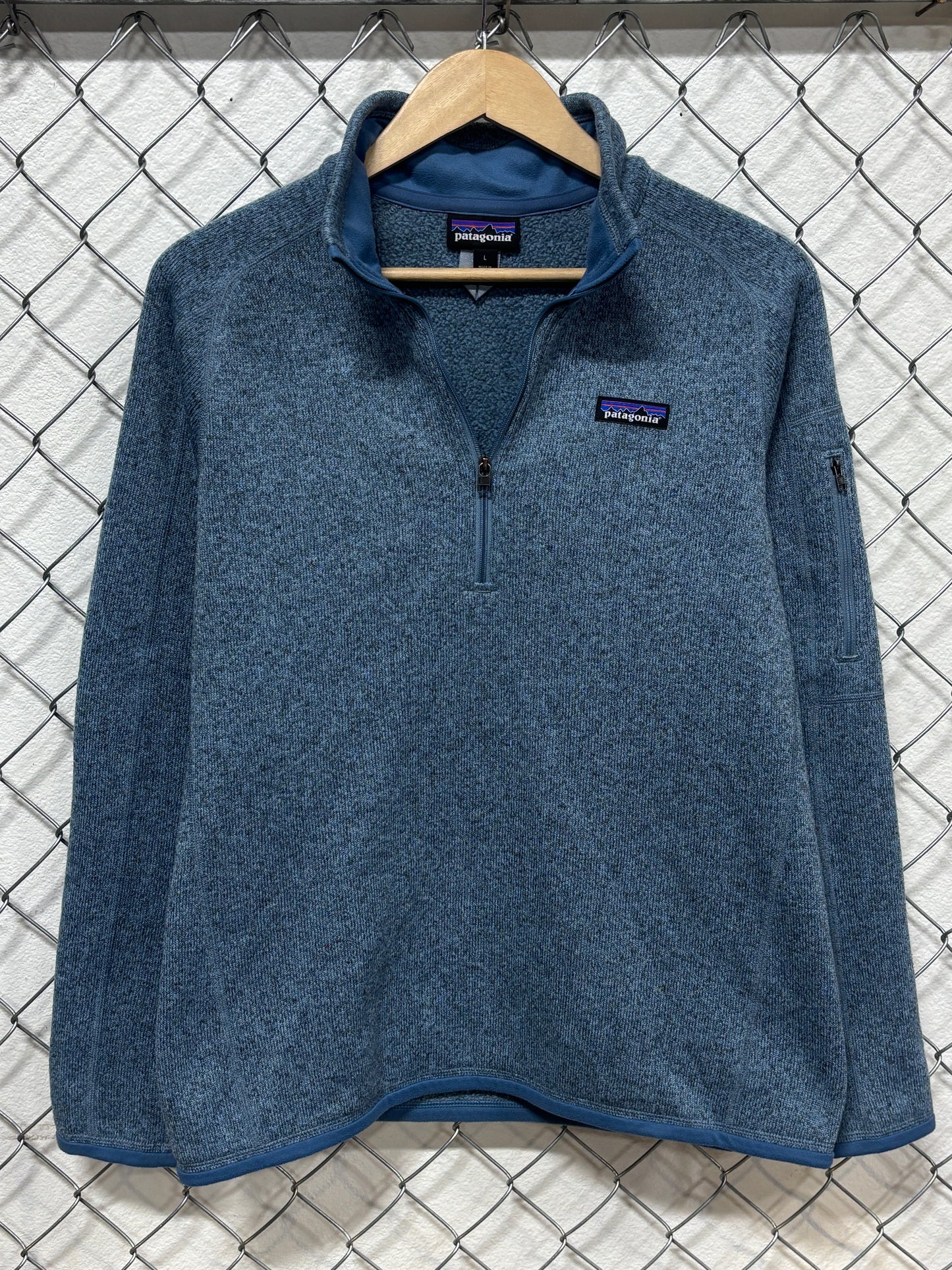 Patagonia Blue Better Sweater Quarter Zip Size Large