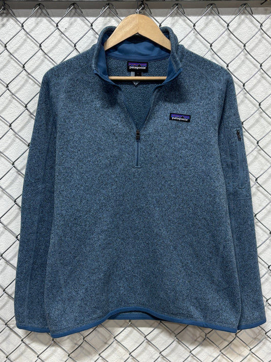 Patagonia Blue Better Sweater Quarter Zip Size Large