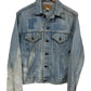 Vintage 80's Levi's Denim Trucker Jacket Ford Mustang Patch Size M/L