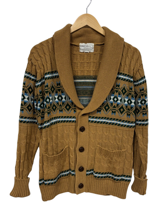 Vintage 70's The Denver Abstract Cardigan Sweater Size Medium