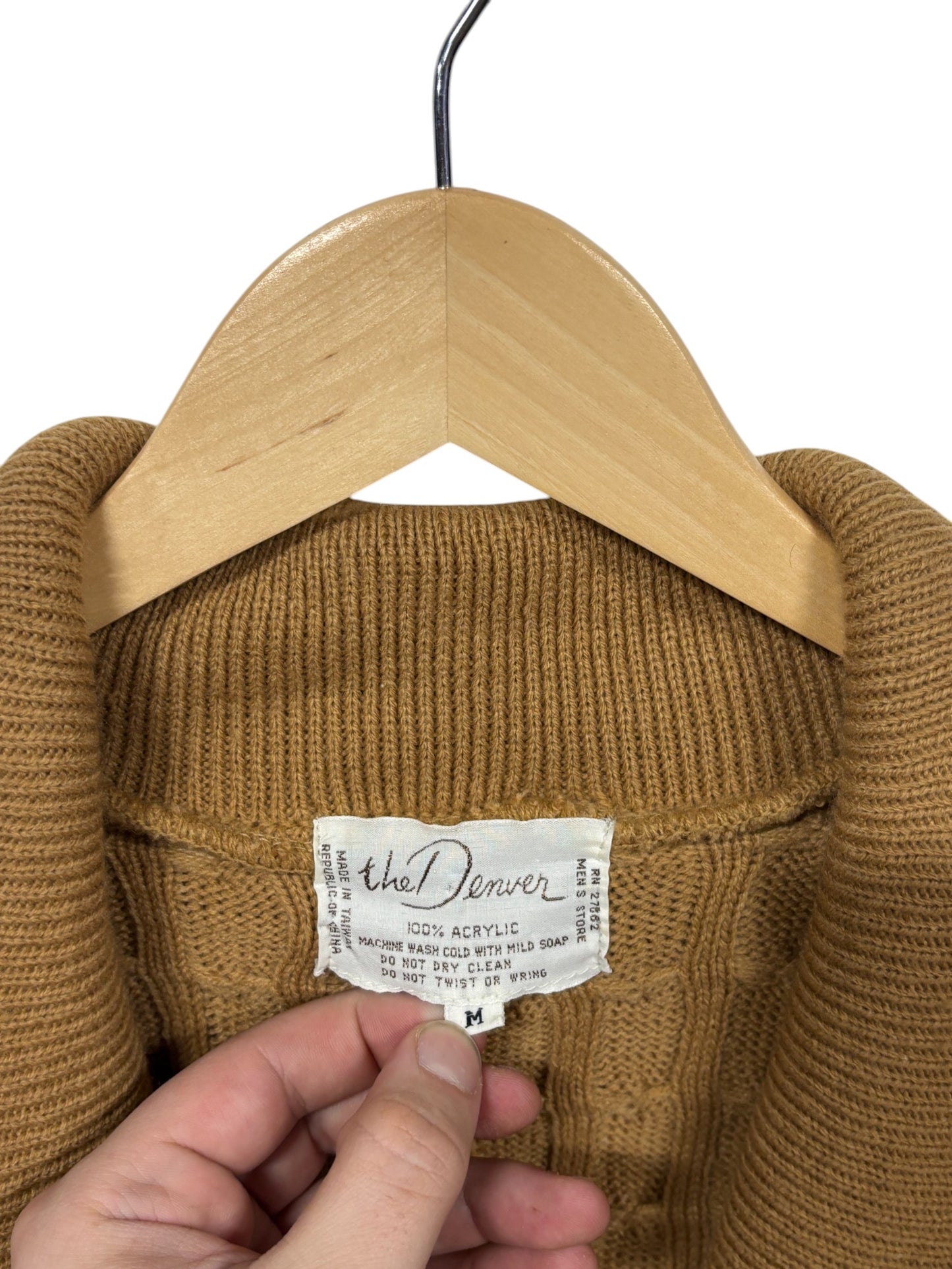 Vintage 70's The Denver Abstract Cardigan Sweater Size Medium