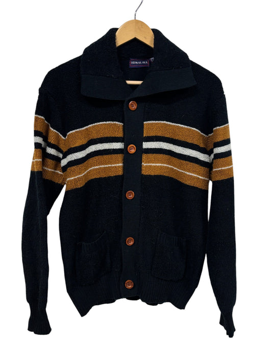 Vintage Himalaya Striped Cardigan Sweater Size Medium