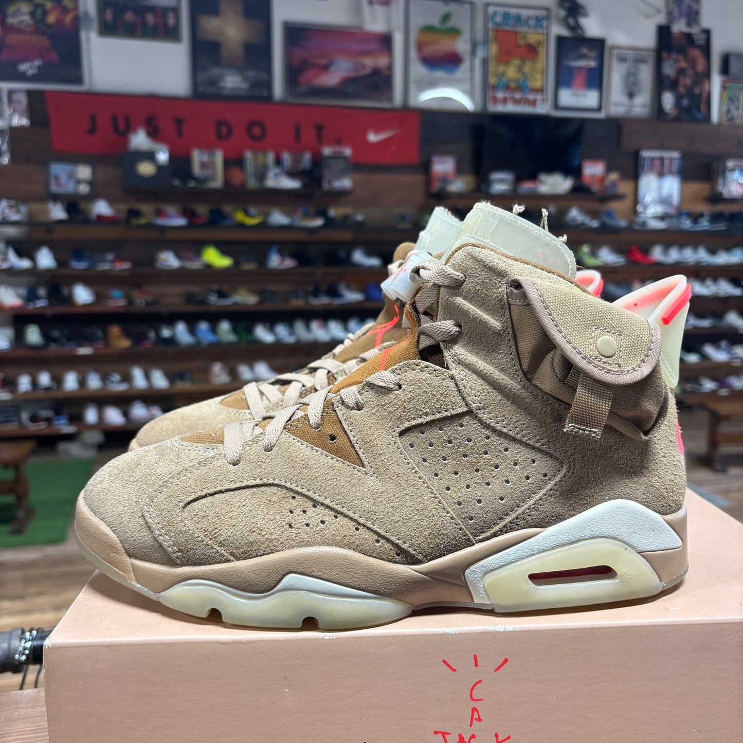Jordan 6 'Travis Scott British Khaki' Size 9.5
