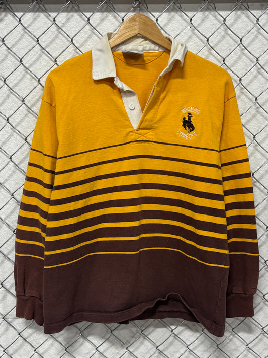 Vintage 90's Wyoming Cowboys Rugby Style Shirt Size Large