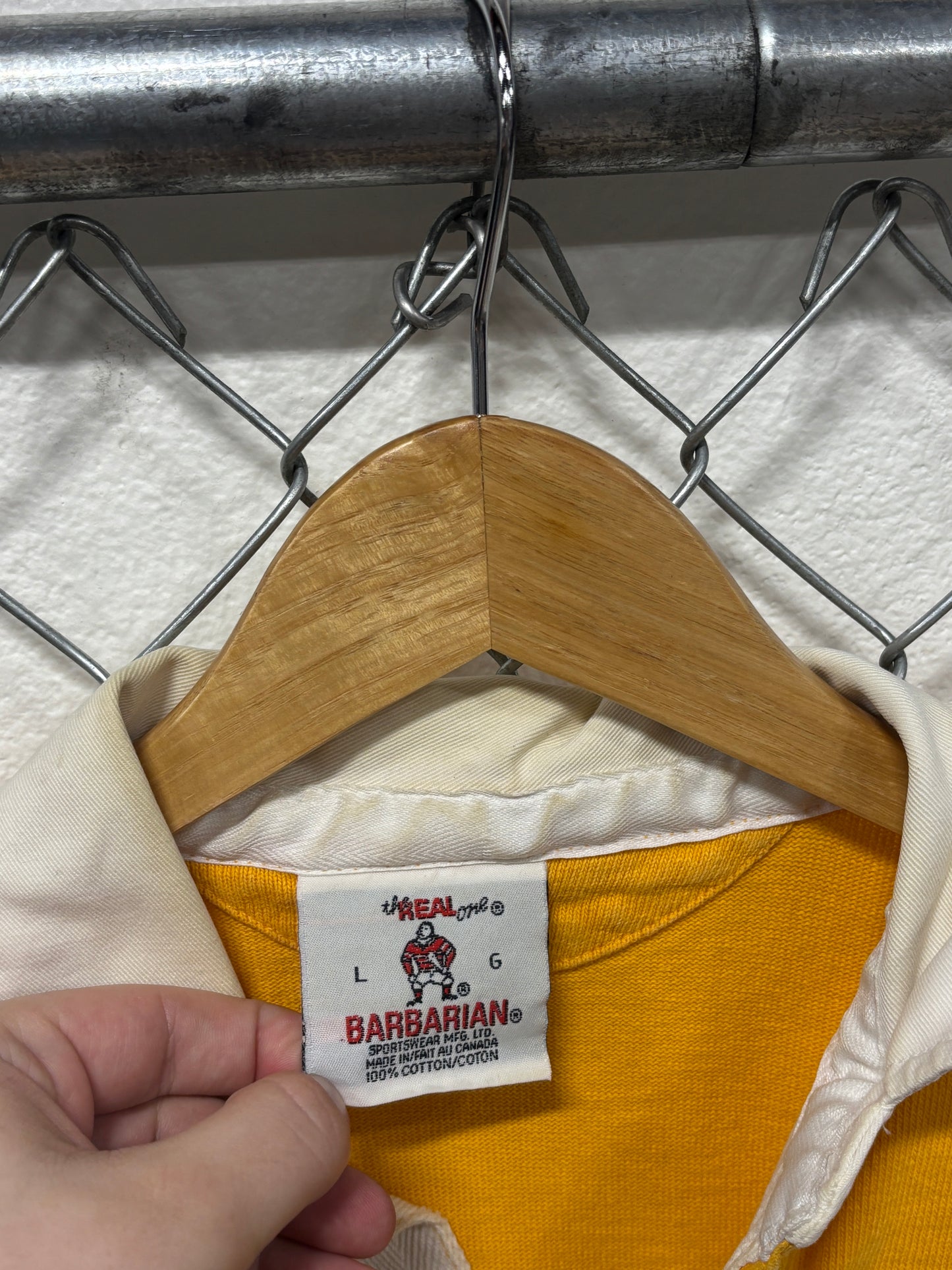 Vintage 90's Wyoming Cowboys Rugby Style Shirt Size Large