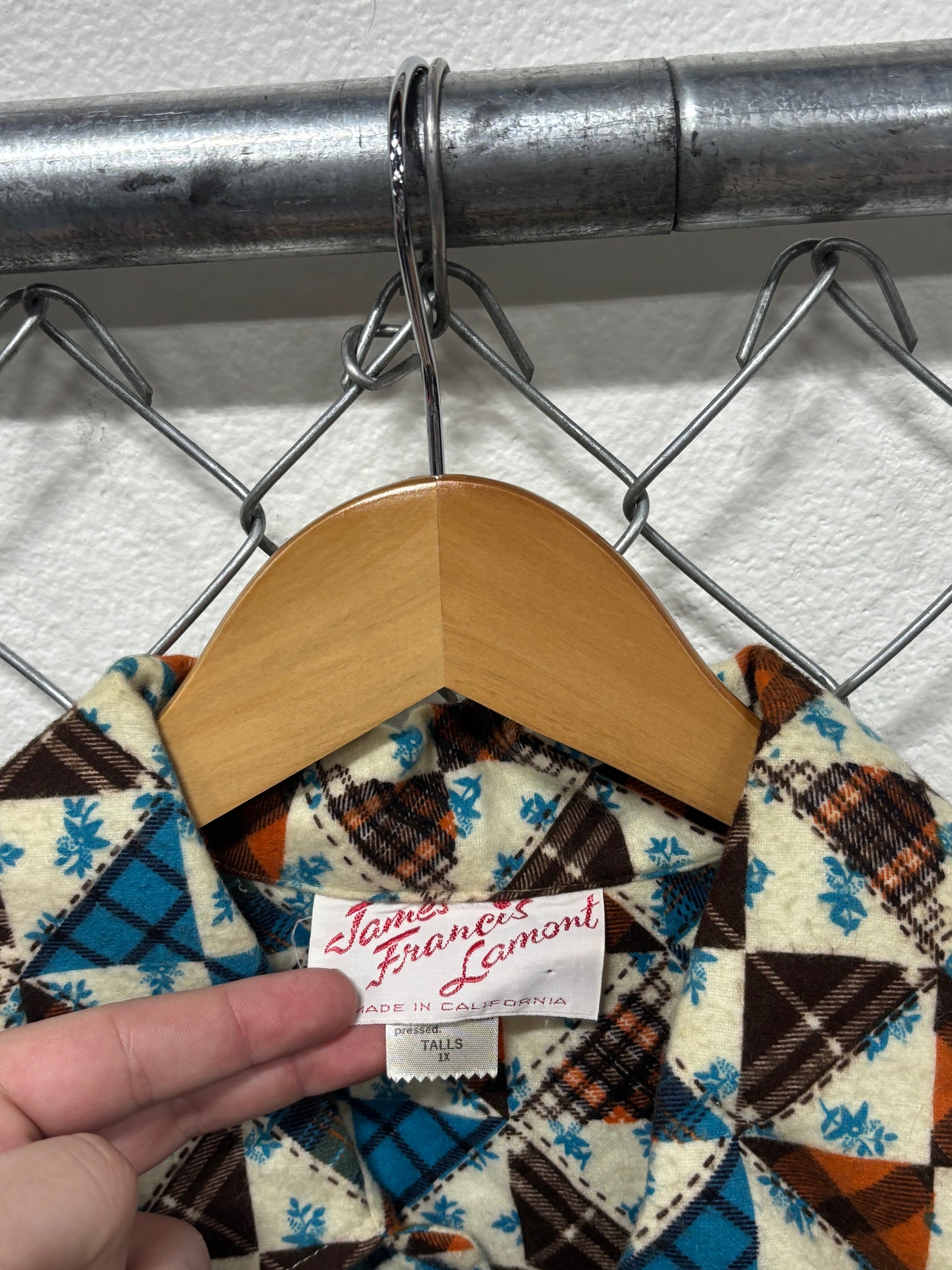 Vintage James Francis Lamont Western Style Button Up Shirt Size XL