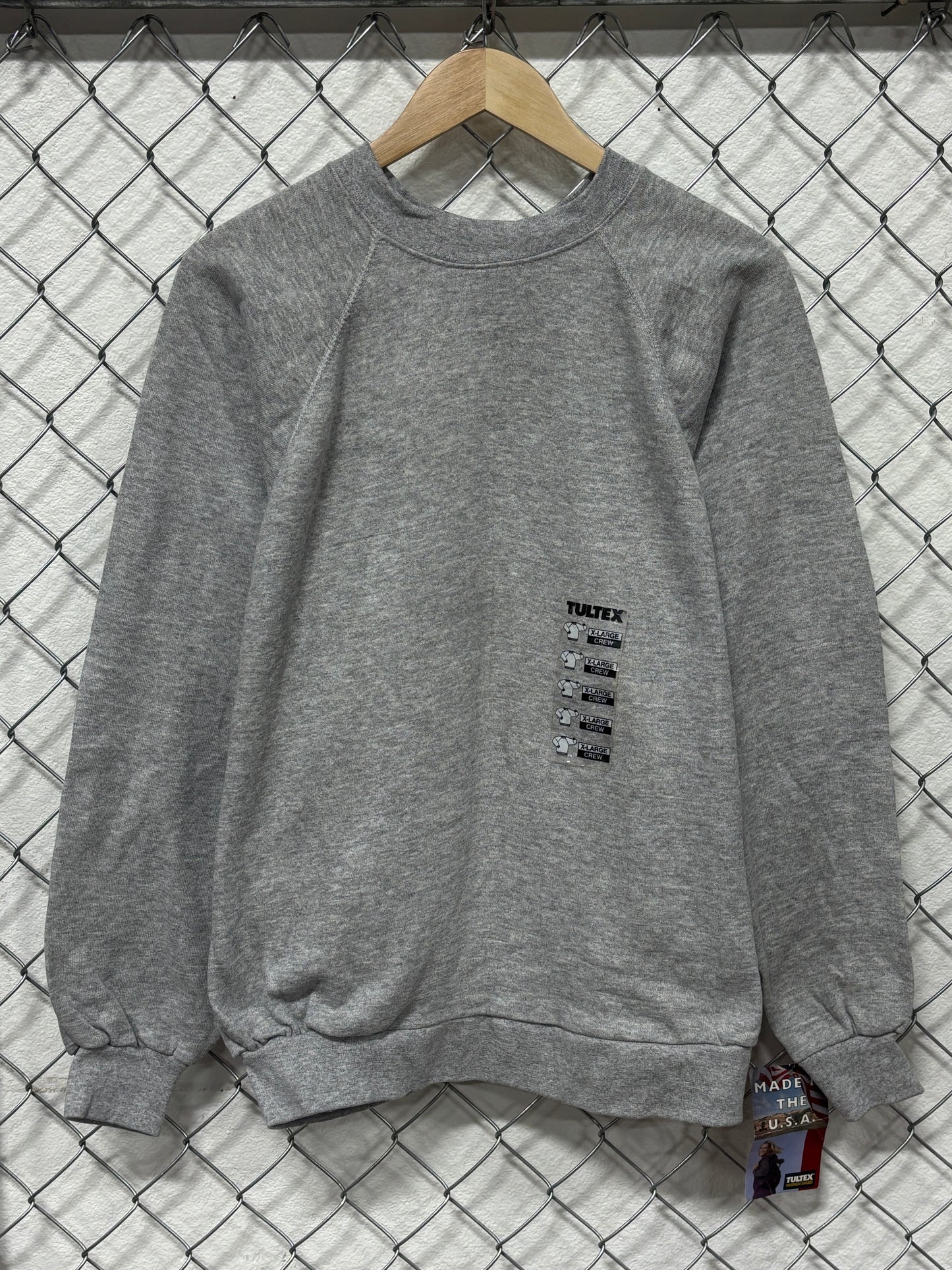 Vintage 90's Tultex Grey Blank Crewneck Sweater NWT Size XL
