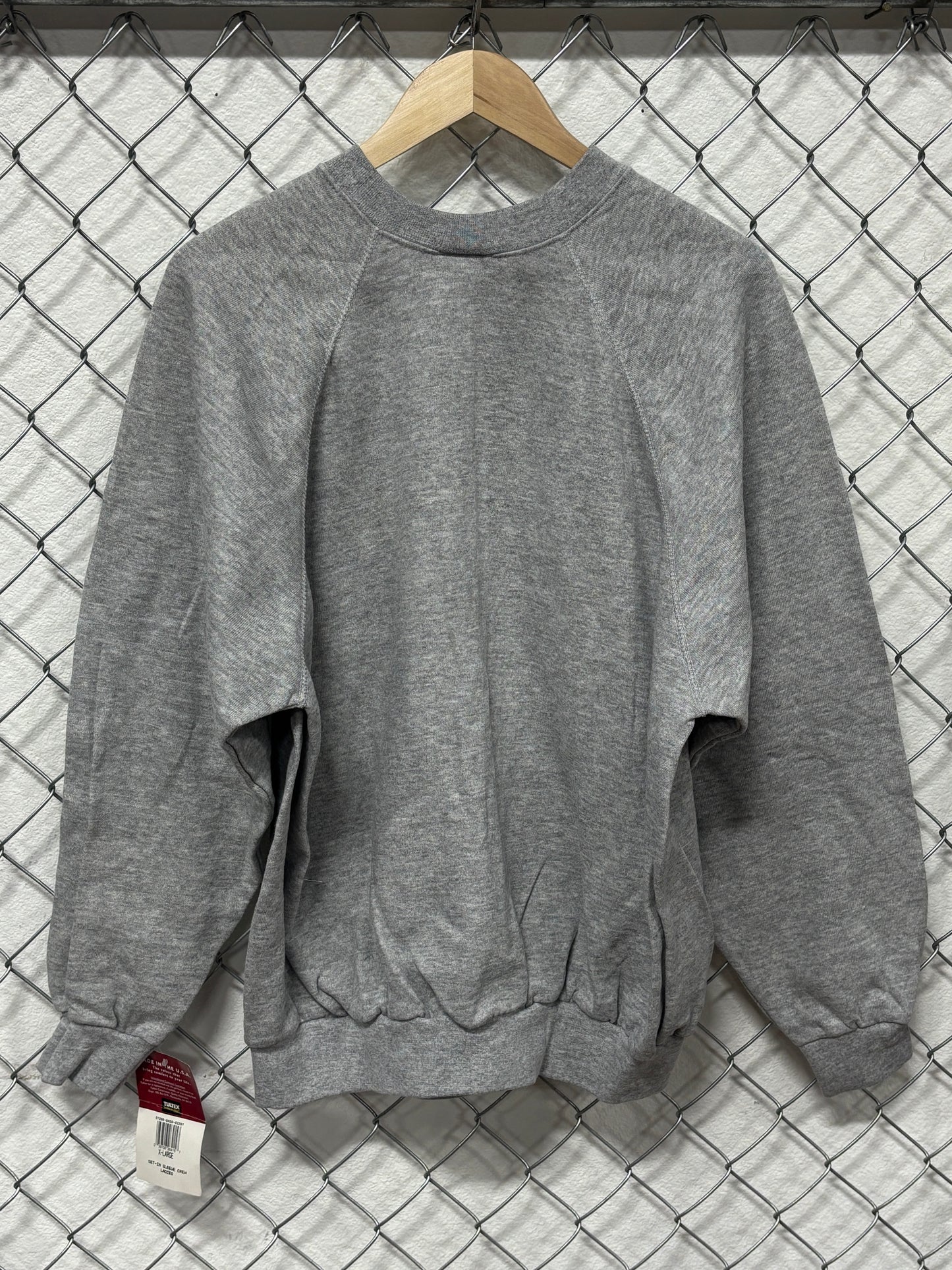 Vintage 90's Tultex Grey Blank Crewneck Sweater NWT Size XL