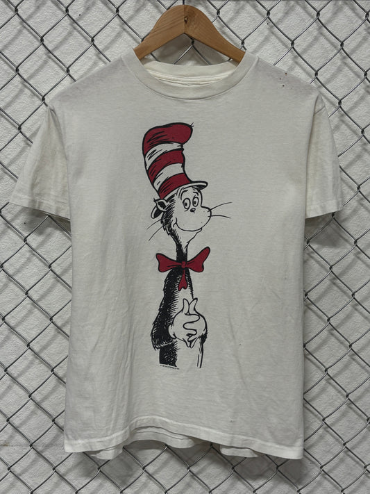 Vintage Dr. Seuss Cat in the Hat Cartoon Graphic Tee Size Medium