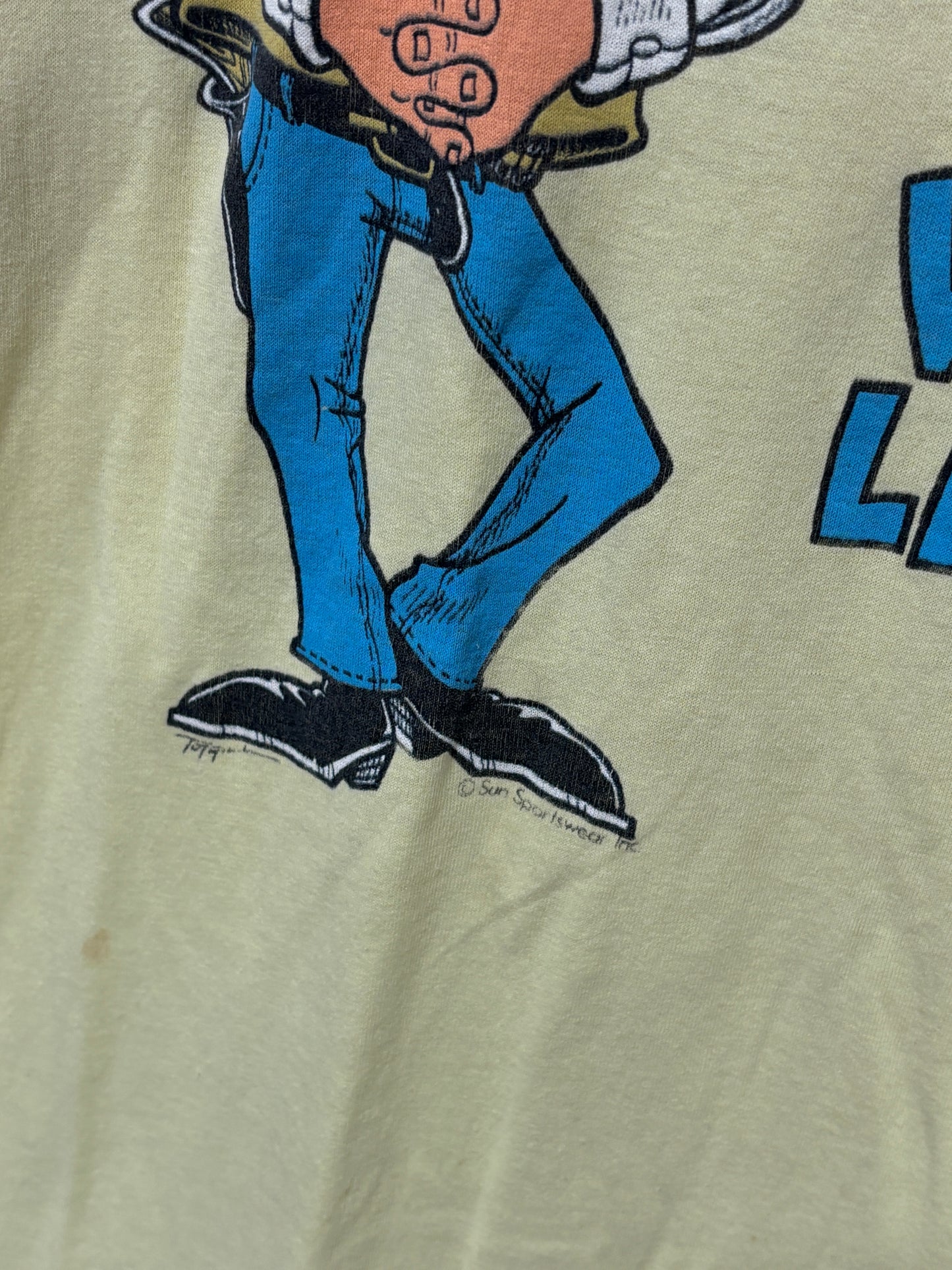 Vintage 80's Trust Me Would I Lie To You Cartoon Graphic Tee Size Large