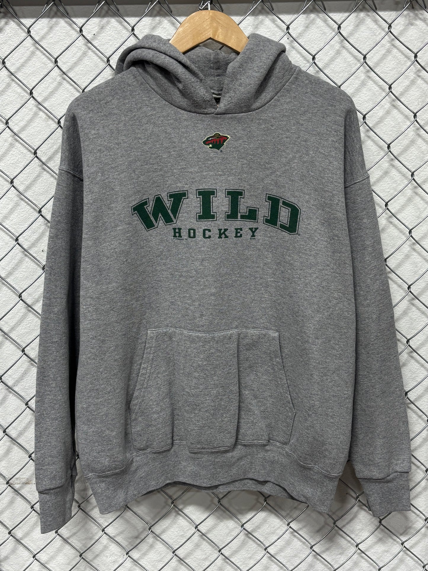 Vintage 90's Minnesota Wild Hockey Hoodie Size XL