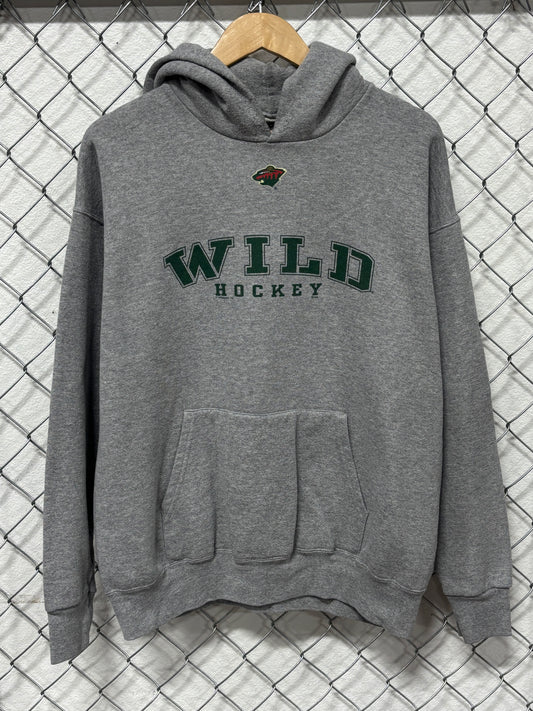 Vintage 90's Minnesota Wild Hockey Hoodie Size XL
