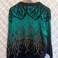 Vintage Acrylic Knit Pattern Sweater Size Medium
