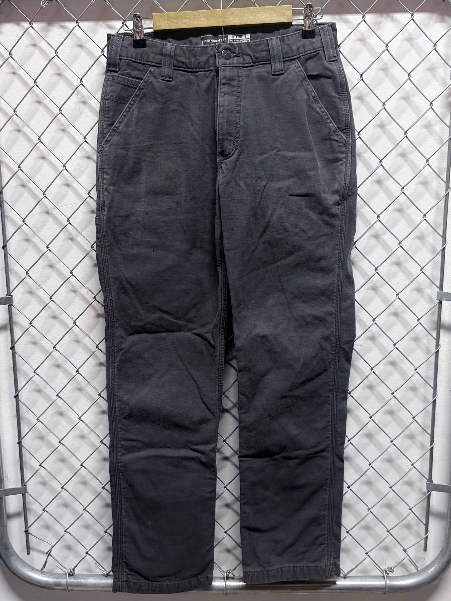 Carhartt Grey Relaxed Fit Carpenter Pants Size 30x29