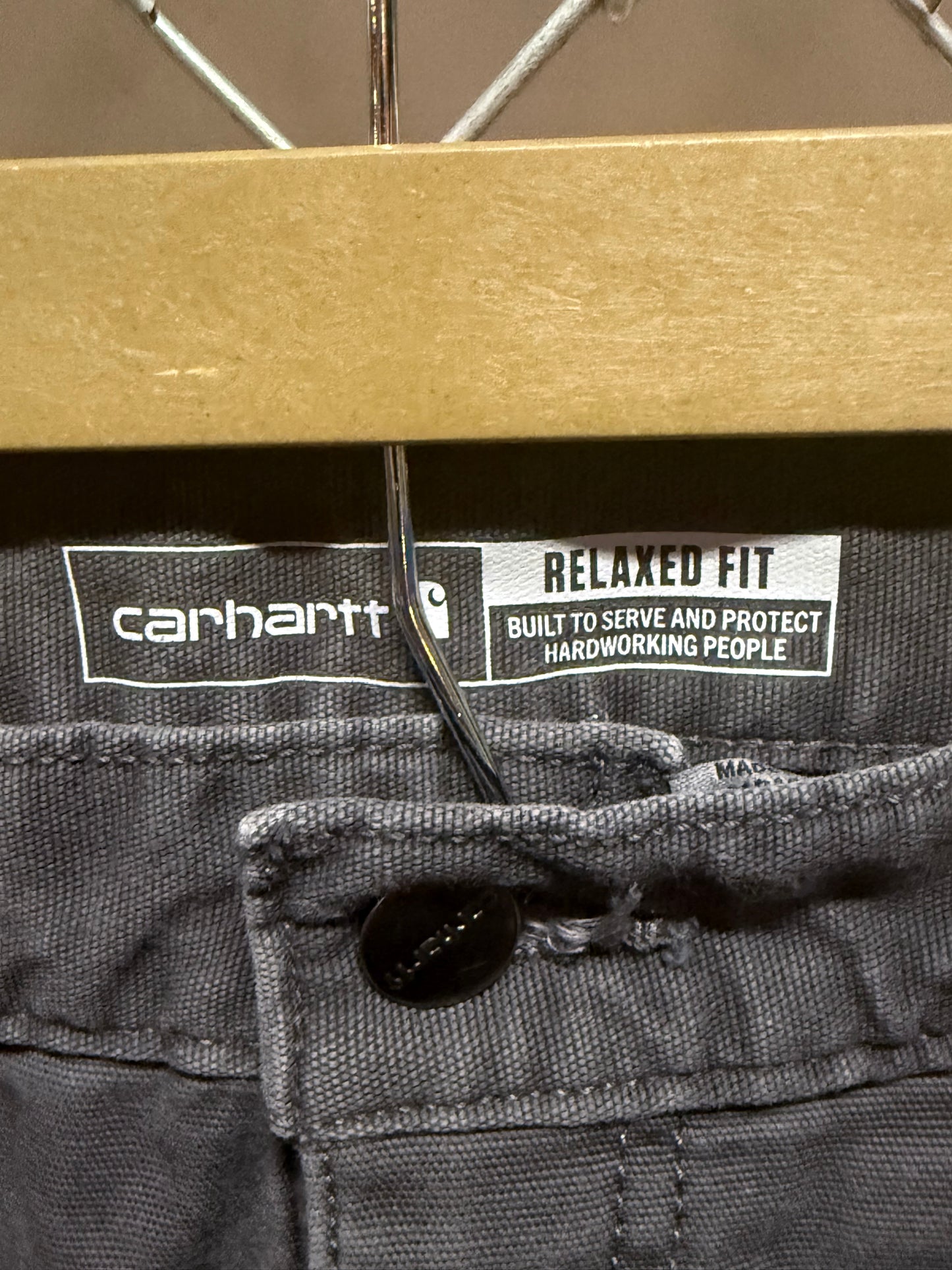 Carhartt Grey Relaxed Fit Carpenter Pants Size 30x29