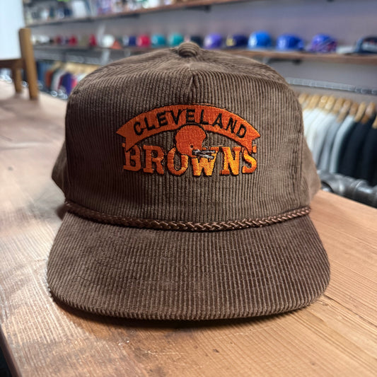 Vintage 90's Cleveland Browns Corduroy NFL Logo Hat