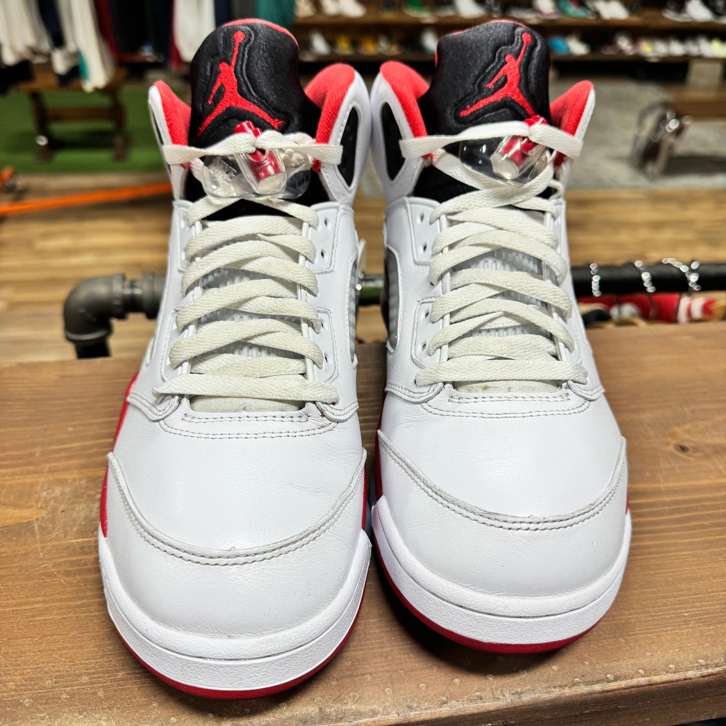 Jordan 5 'Fire Red Black Tongue' Size 9.5