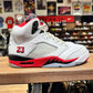 Jordan 5 'Fire Red Black Tongue' Size 9.5