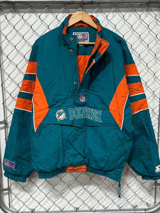 Vintage 90's Miami Dolphins Starter Puffer Jacket Size XL