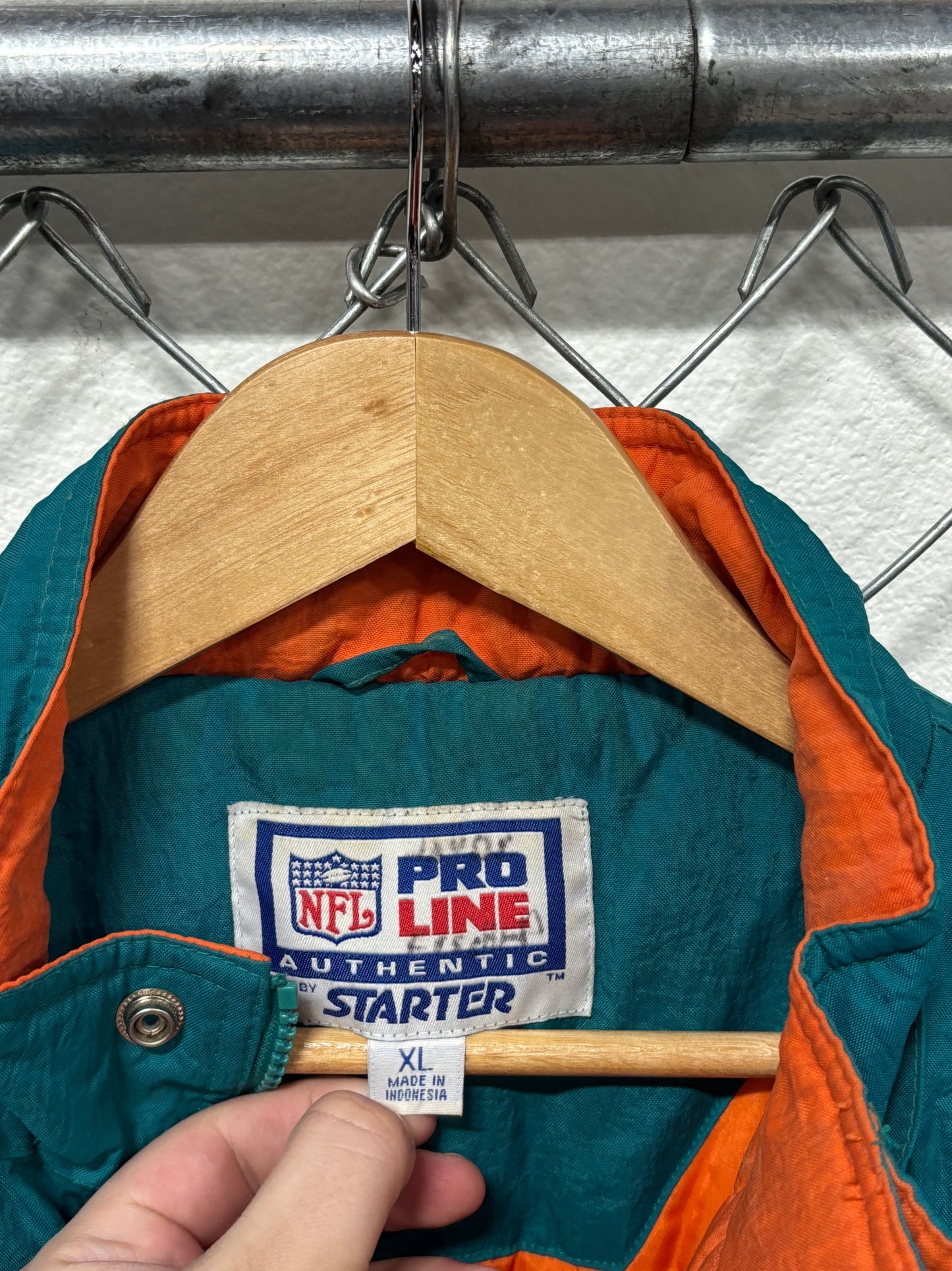 Vintage 90's Miami Dolphins Starter Puffer Jacket Size XL