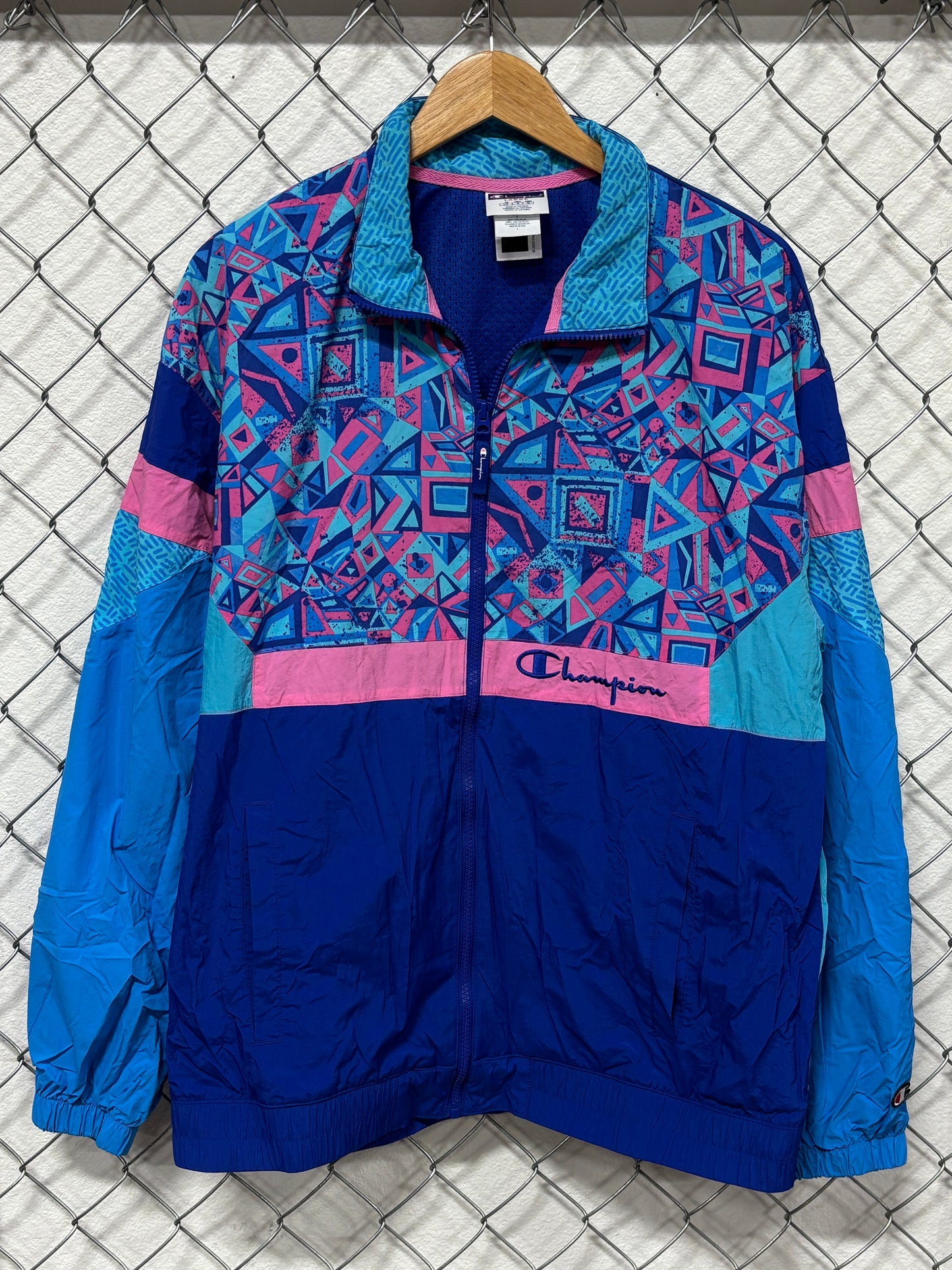 Champion x MTV Multicolor Full Zip Windbreaker Jacket Size Large