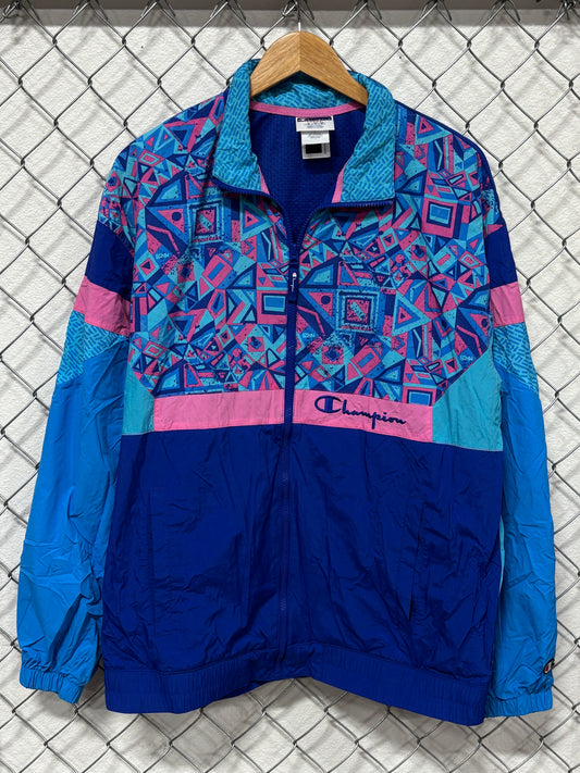 Champion x MTV Multicolor Full Zip Windbreaker Jacket Size Large