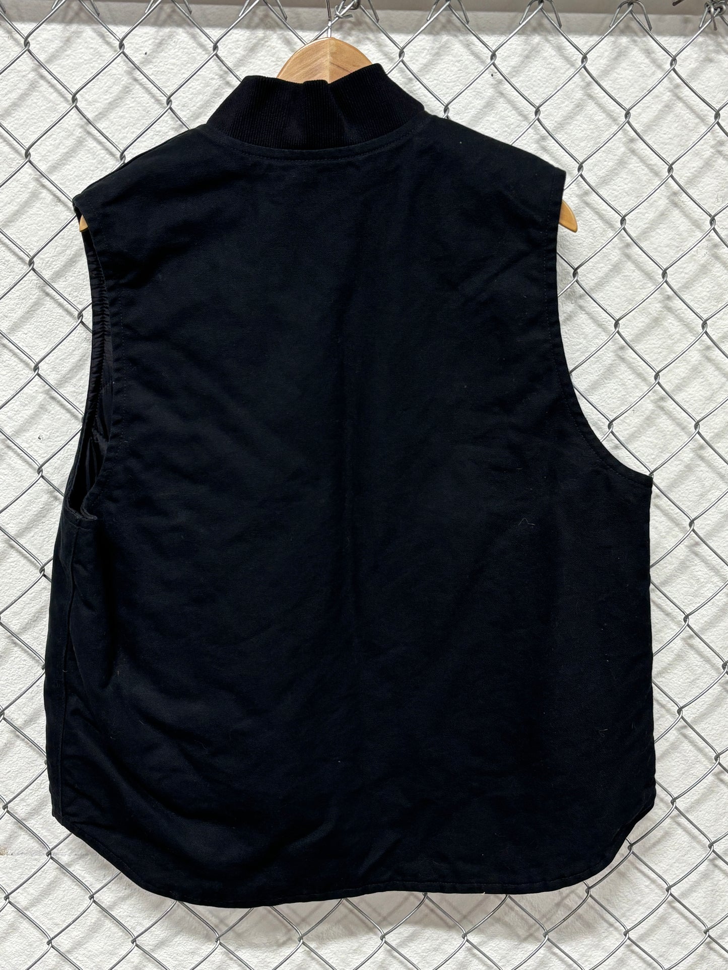 Carhartt Black Insulated Zip Up Work Vest Size Large