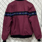 Vintage 90's Davis James Aztec Stripe Maroon Western Jacket Size Large