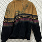 Vintage Aztec Stripe Suede Jacket Distressed Size XXL
