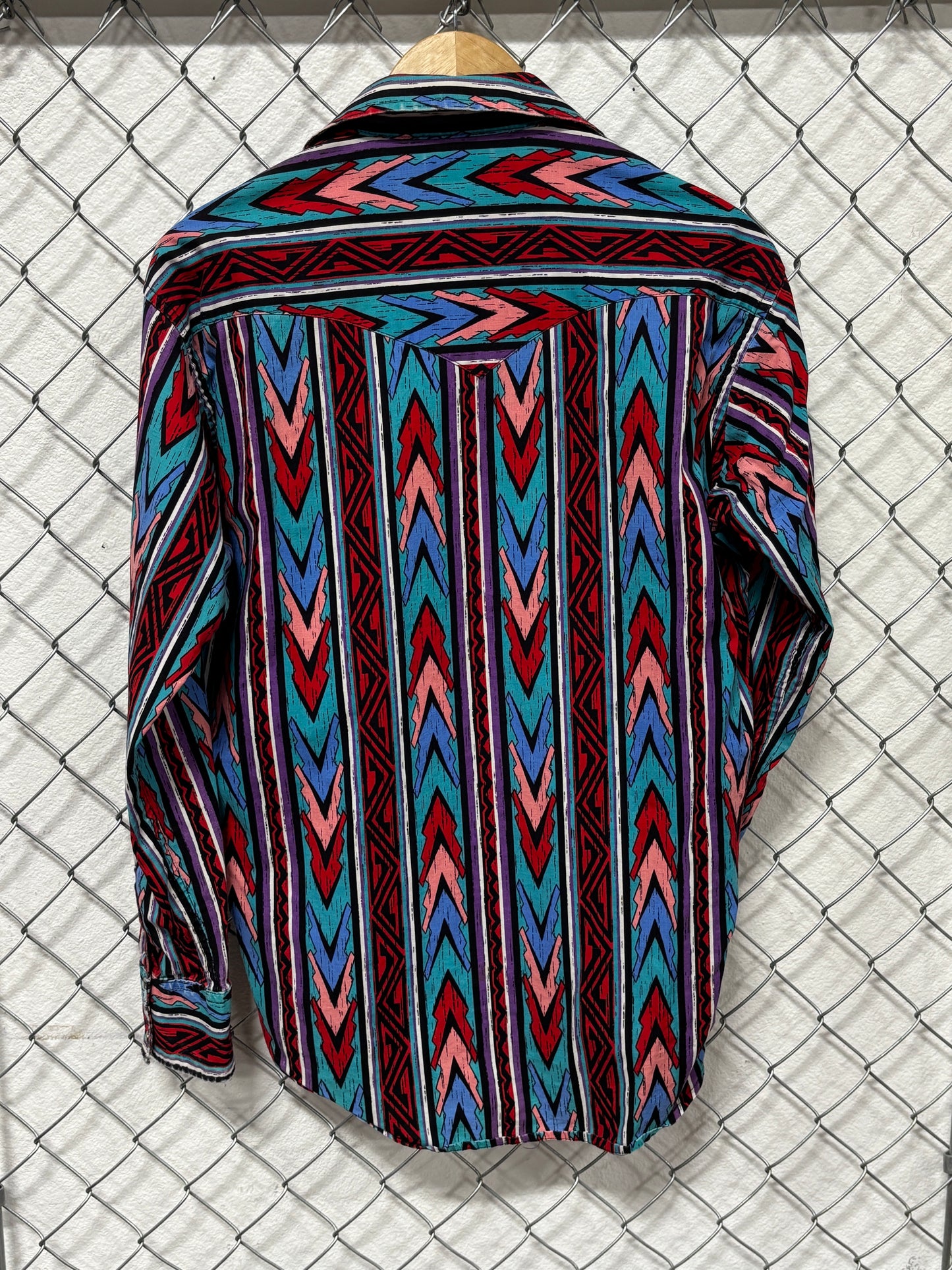 Vintage 90's Ruddock Western Brushpopper Pearl Snap Shirt Size Large