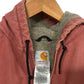 Vintage Carhartt Women's Sherpa Lined Pink Hooded Work Jacket Size XL
