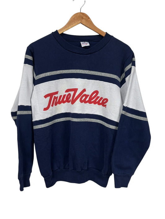 Vintage 80's True Value Script Spellout Sweater Size Medium
