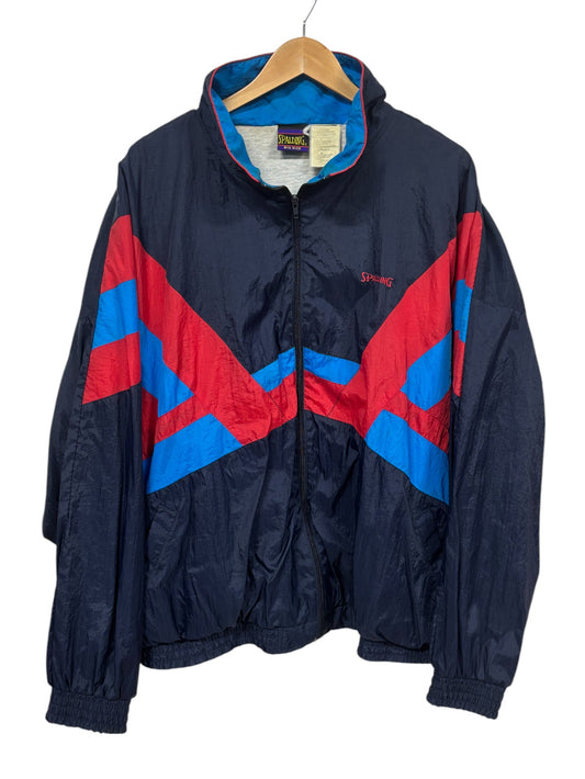 Vintage 90's Spalding Color Block Windbreaker Jacket Size 3XL