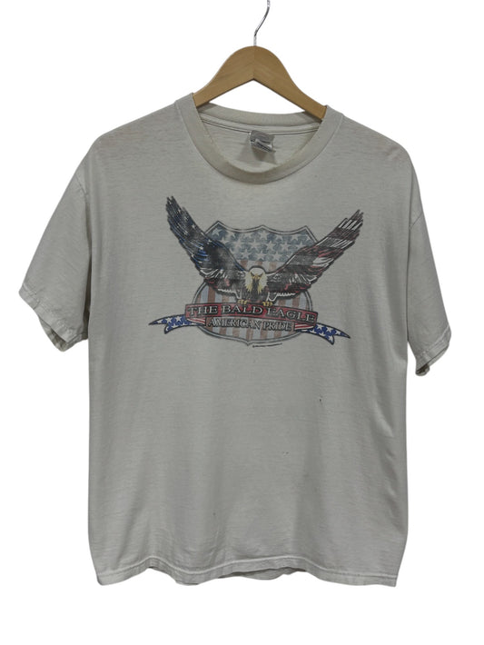 Vintage 00's Bald Eagle American Pride Graphic Tee Size Large