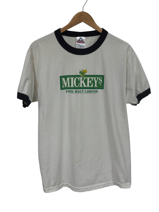 Vintage 00's Mickey Malt Liquor Ringer Graphic Tee Size Large