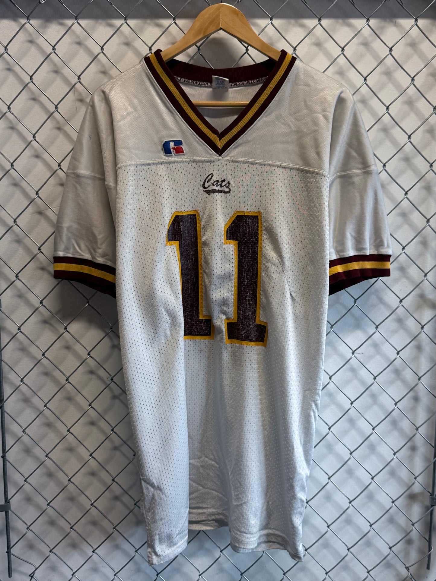 Vintage 90's Russell Athletic Cats Jersey #11 Size Large