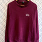 Vintage Y2K Stussy Classic Logo Double Sided Crewneck Sweater Size Large