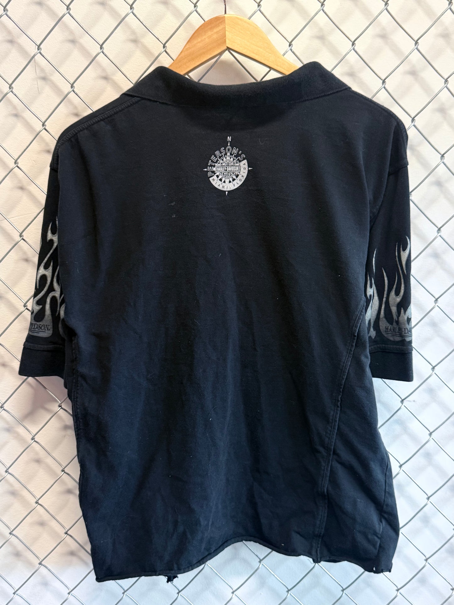 Harley Davidson Black Polo Style Shirt Size XL