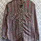 Vintage 90's Levi's Plaid Button Up Western Shirt Size Large