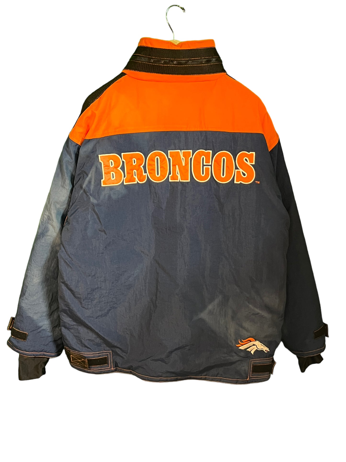 Vintage 90's Champion Denver Broncos Big Puffer Full Zip Jacket Size XL