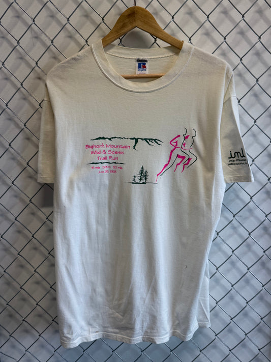 Vintage 1993 Bighorn Mountain Scenic Trail Run Tee Size Large