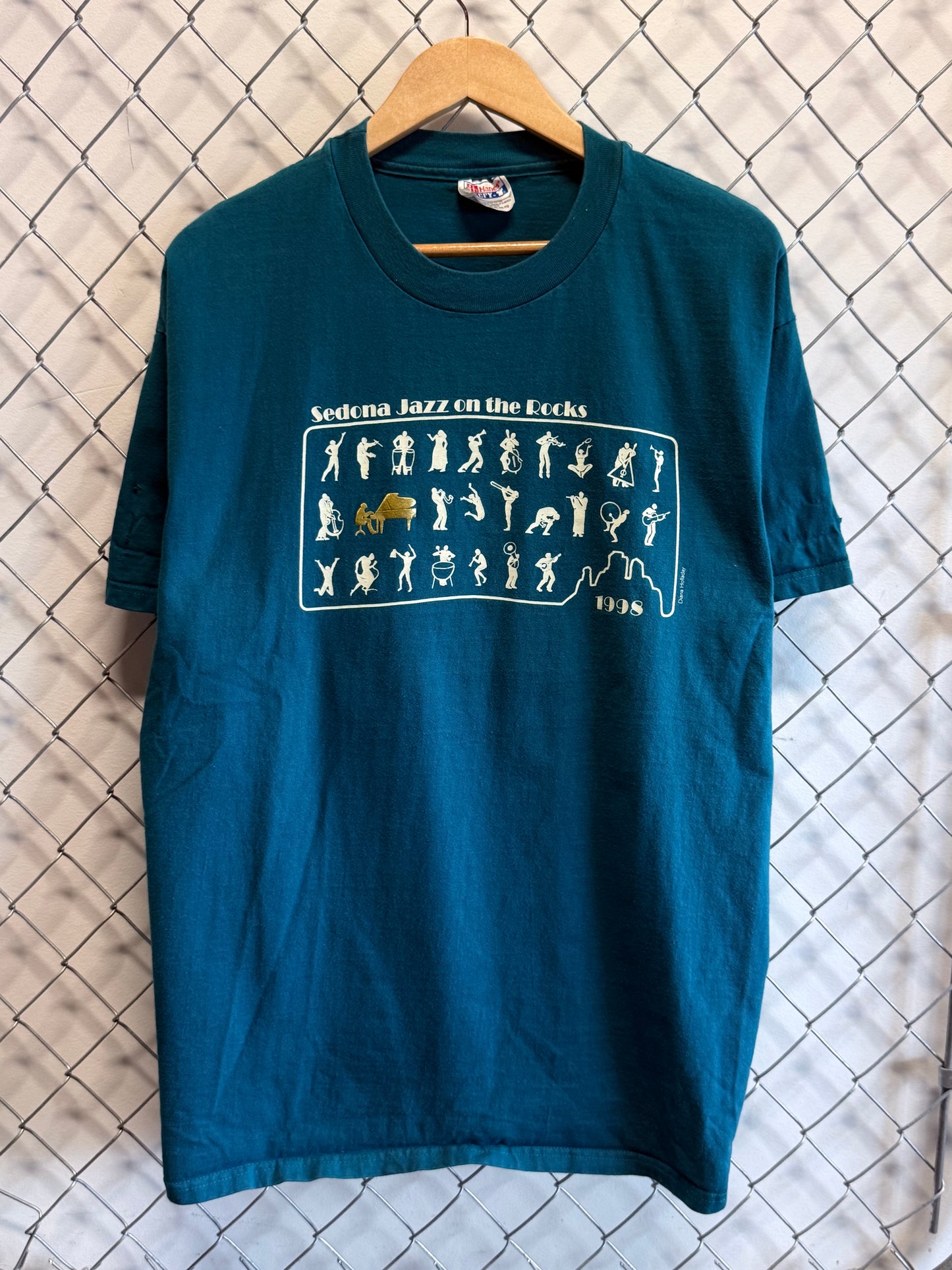 Vintage 1998 Sedona Jazz on the Rocks Concert Graphic Tee Size XL