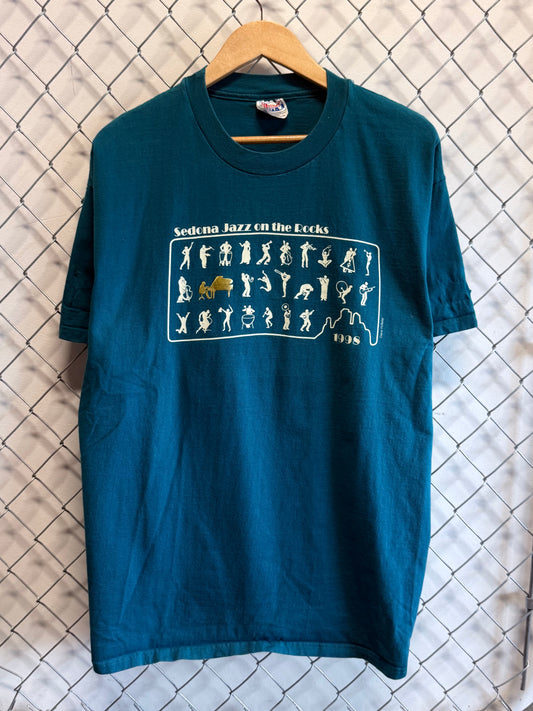 Vintage 1998 Sedona Jazz on the Rocks Concert Graphic Tee Size XL