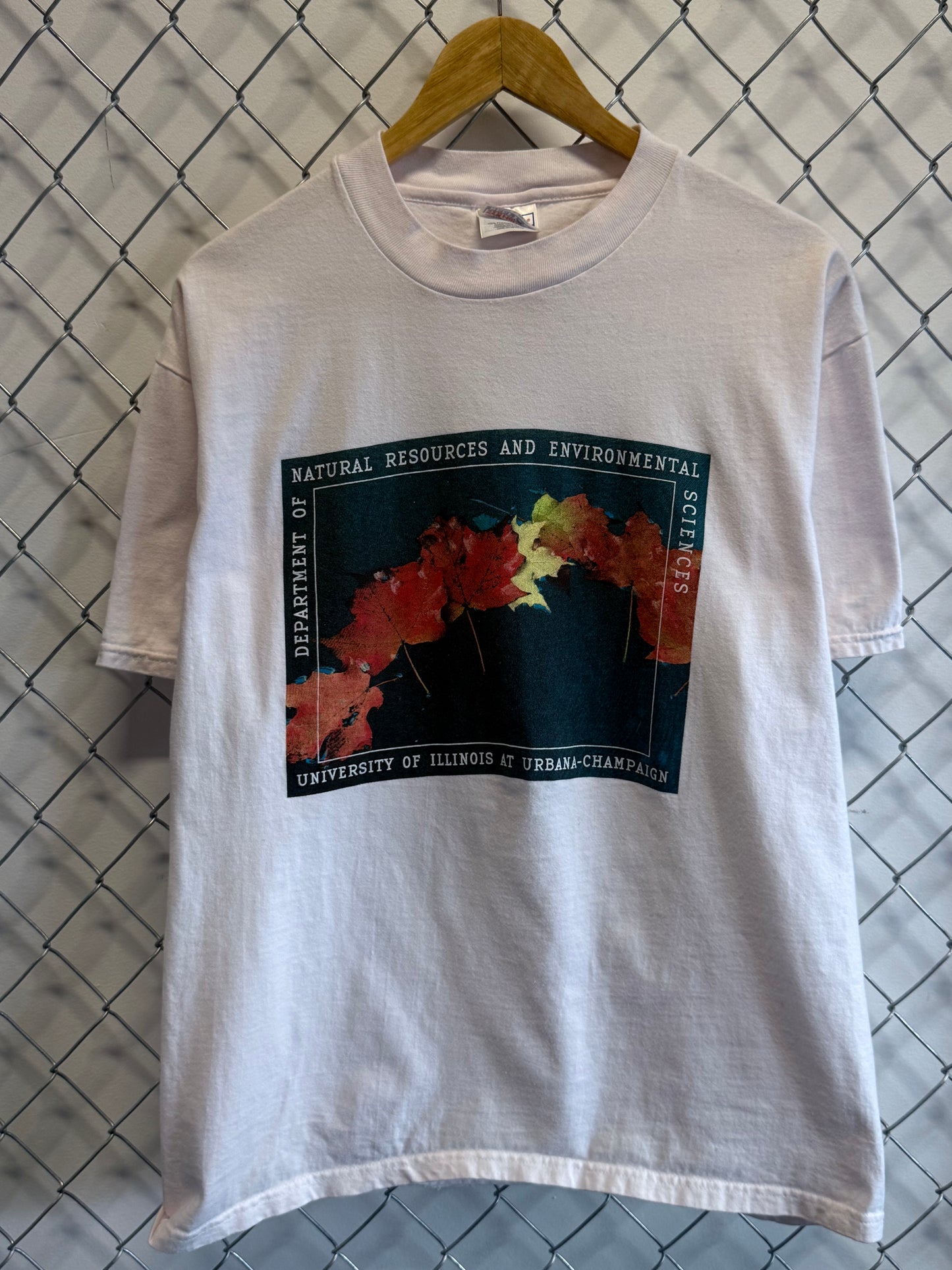 Vintage University of Illinois Department of Natural Resources Tee Size Large