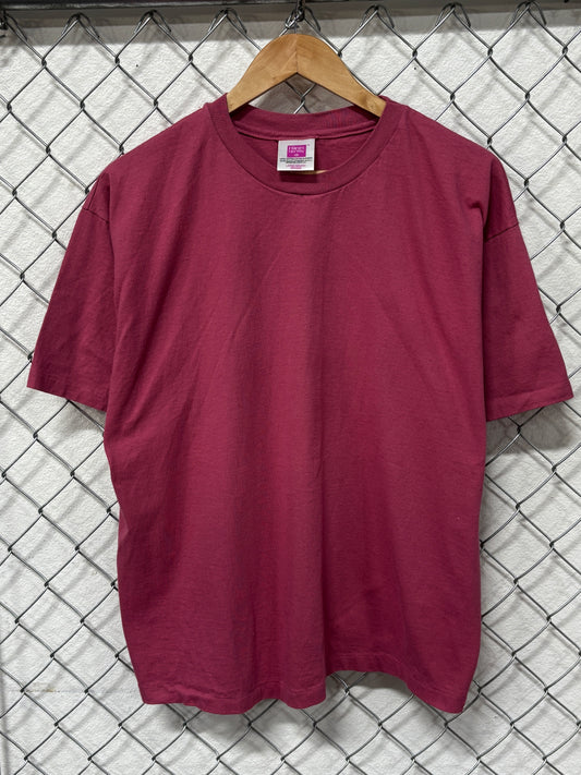 Vintage 90's Hanes Women's Her Way Pink Blank Tee Size Large