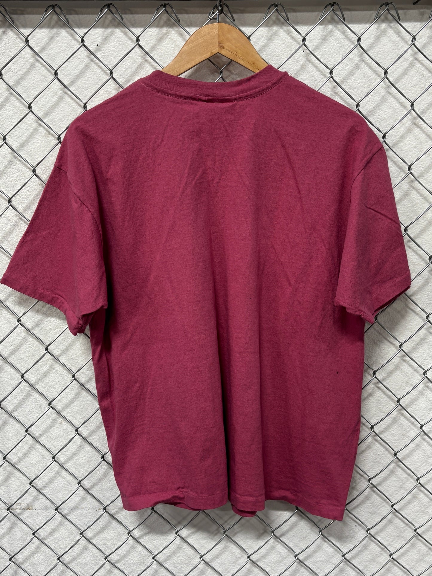 Vintage 90's Hanes Women's Her Way Pink Blank Tee Size Large