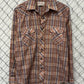 Vintage Wrangler Permanent Press Pearl Snap Western Shirt Size XL
