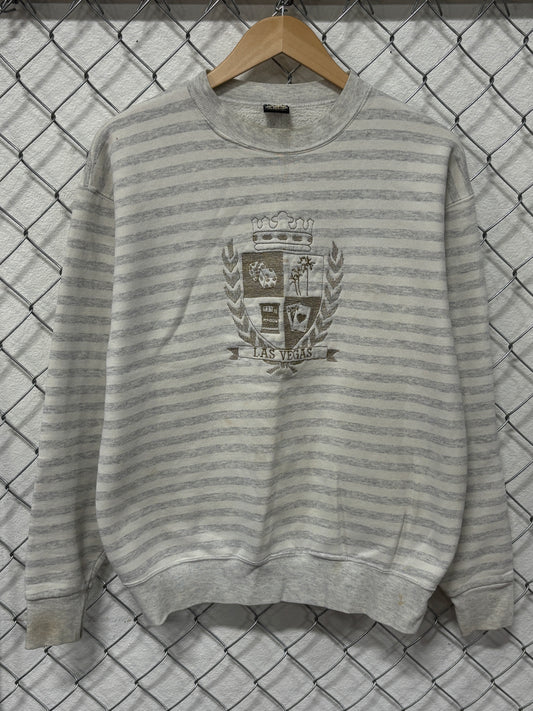 Vintage 90's Las Vegas Striped Crewneck Sweater Size Large